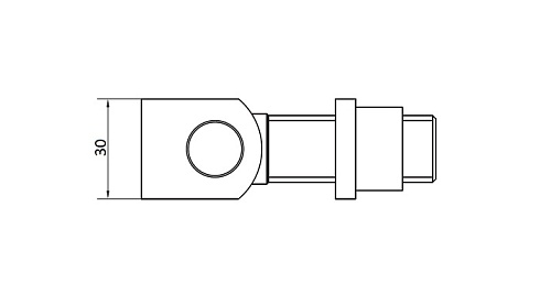 Комплектующие для распашных ворот Петля CAME H 18 регулируемая с гайкой, 42-68 мм, М18, приваривание в Ялте