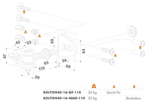 Купить Прикручиваемая петля Locinox (Бельгия) BOLTON4D-16-QF — для калитки и ворот в Ялте